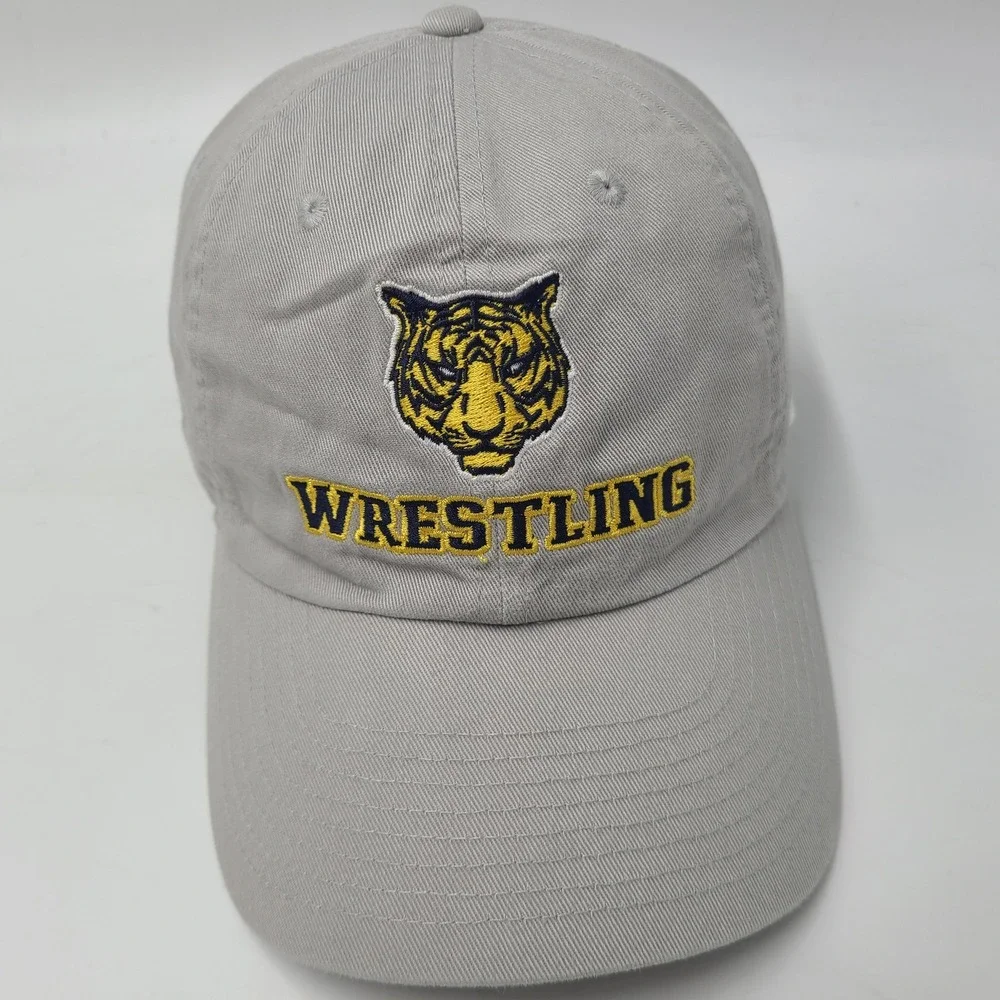 Nike Hat Strapback Gray Yellow Wrestling Tiger Logo Heritage86 Casual Cotton Men